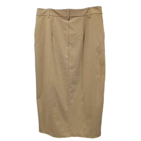 Rachel Zoe Tan Midi Pencil Style Skirt Size 12 - Picture 1 of 2